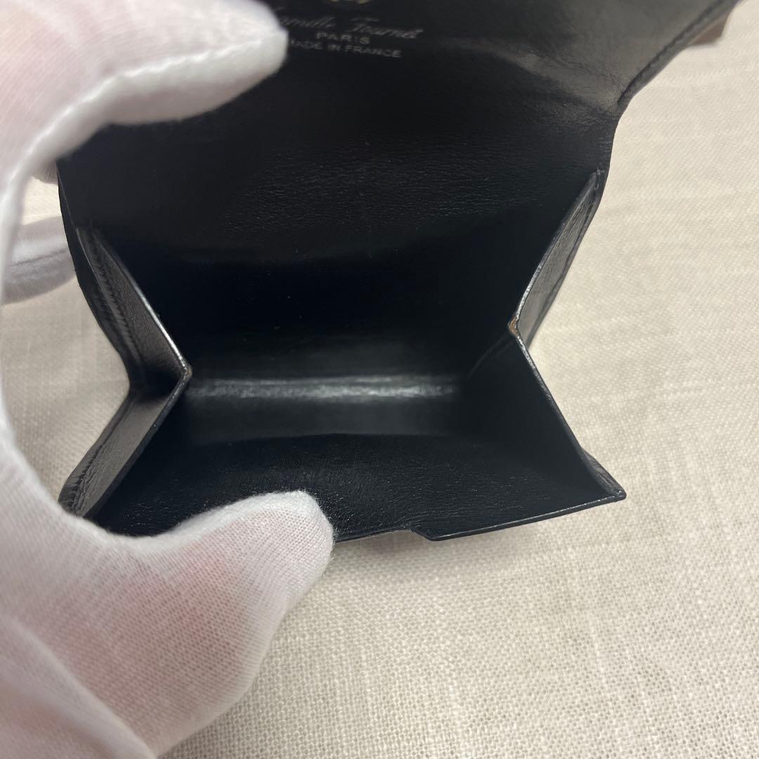 カミーユフォルネ　総クロコダイル　黒　ケース