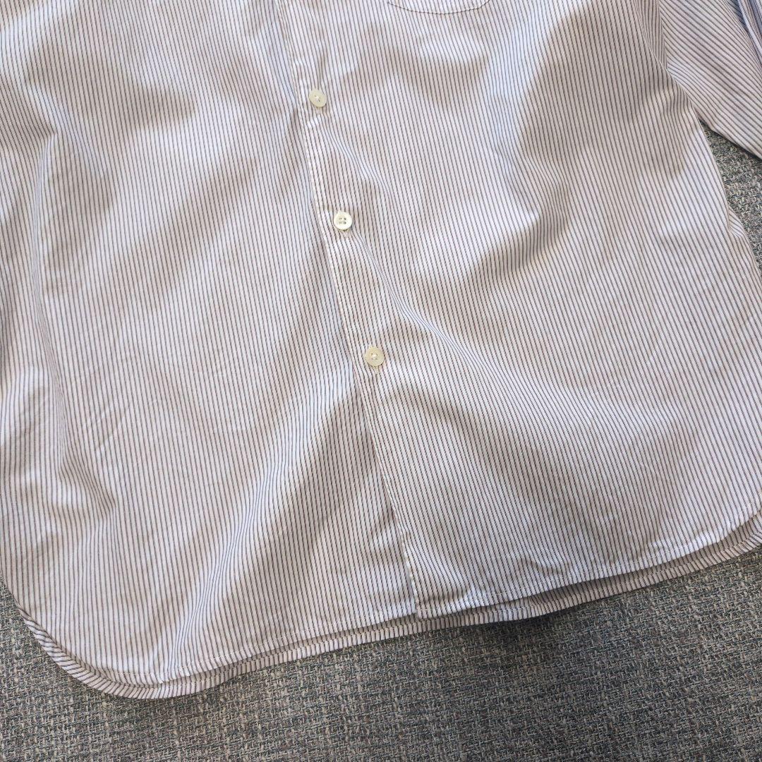 マーガレットハウエル　日本製　メンズ　ストライプシャツ　コットン