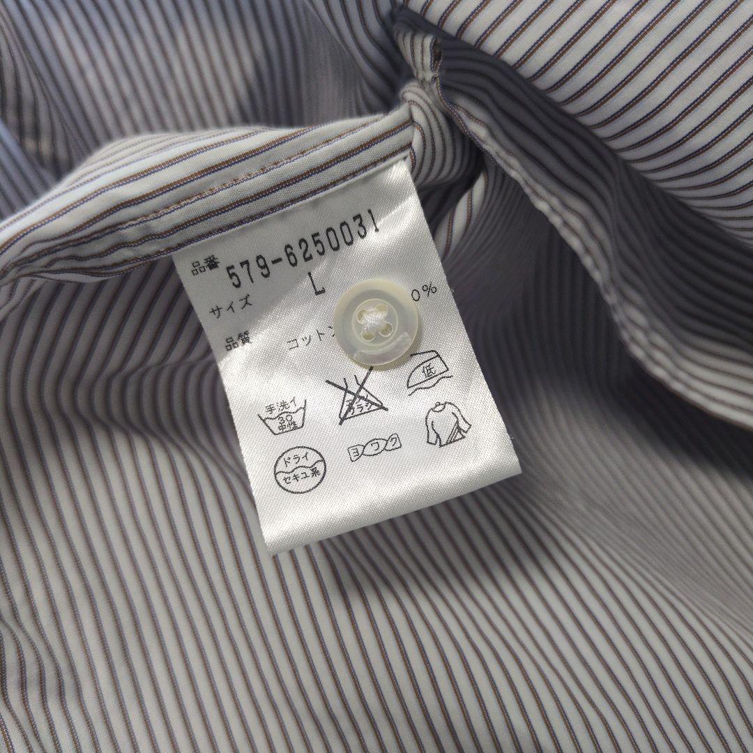 マーガレットハウエル　日本製　メンズ　ストライプシャツ　コットン