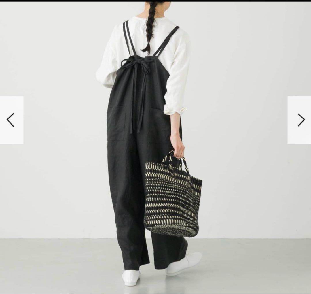 かぐれ リネンサロペット ブラック