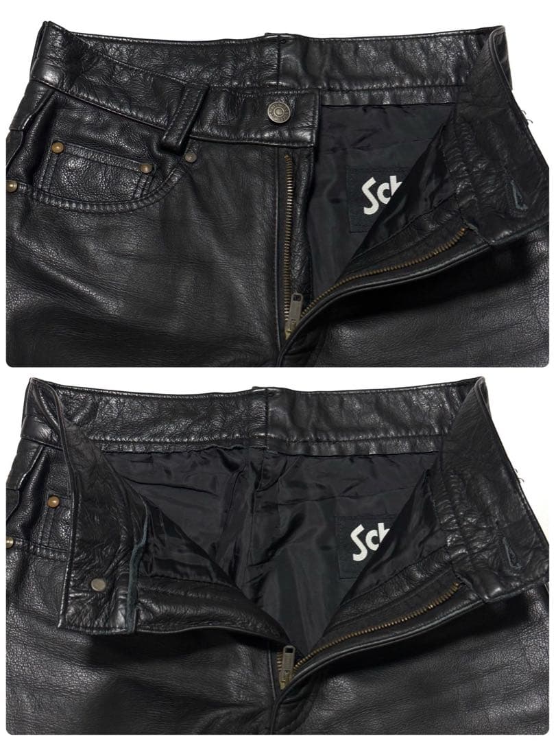 【まっちー】Schott®︎ N.Y.C. USA製 本革 レザーパンツ