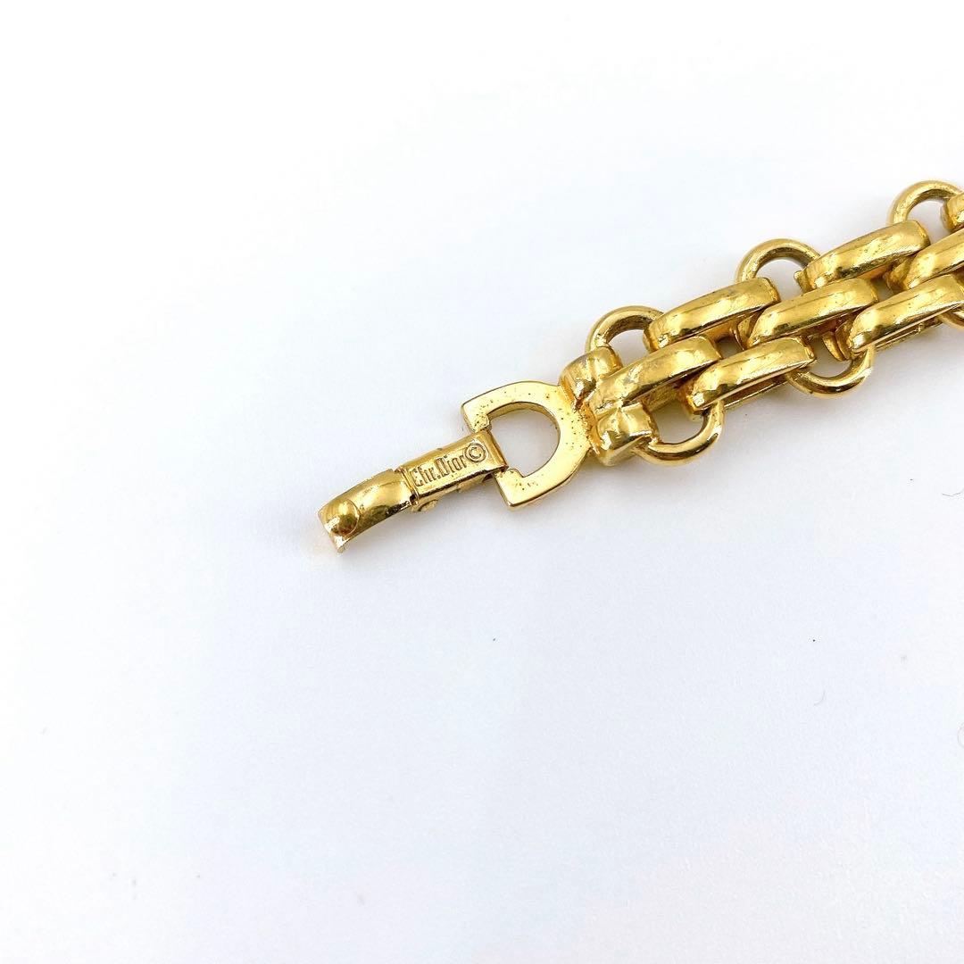 【美品】クリスチャン ディオール Dior チェーン ブレスレット ゴールド