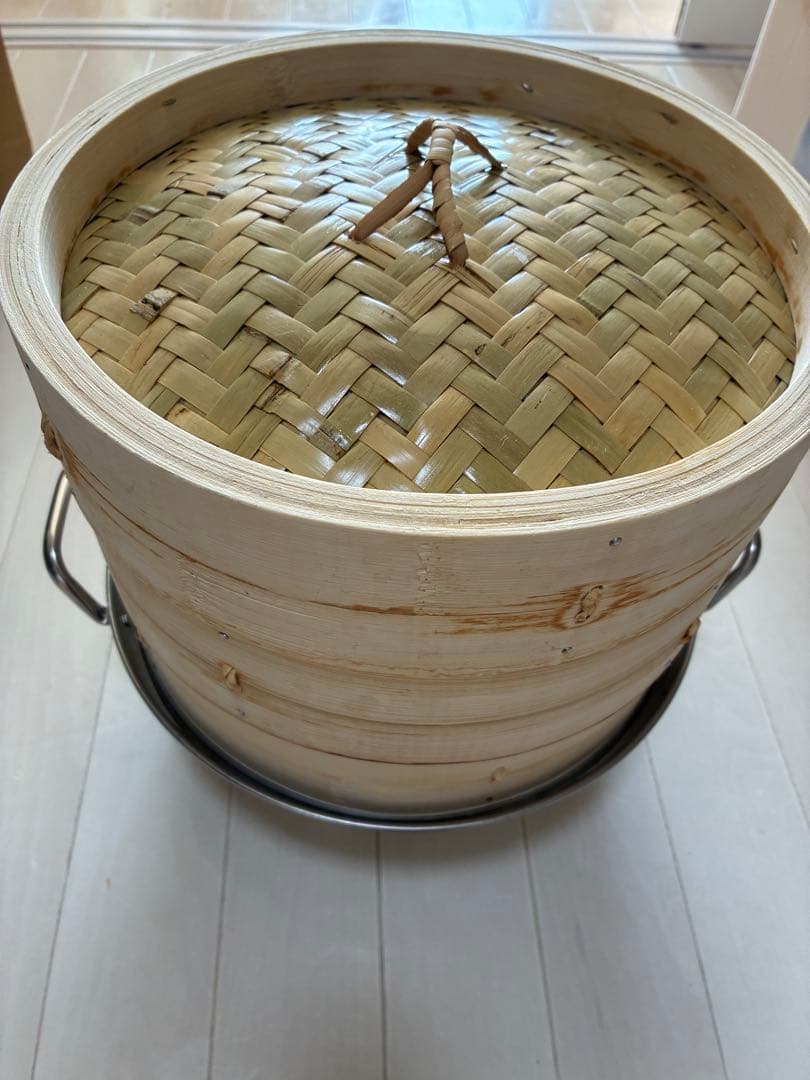 かごや 竹 中華せいろ 27cm 鍋付きセット（ガス・IH対応）