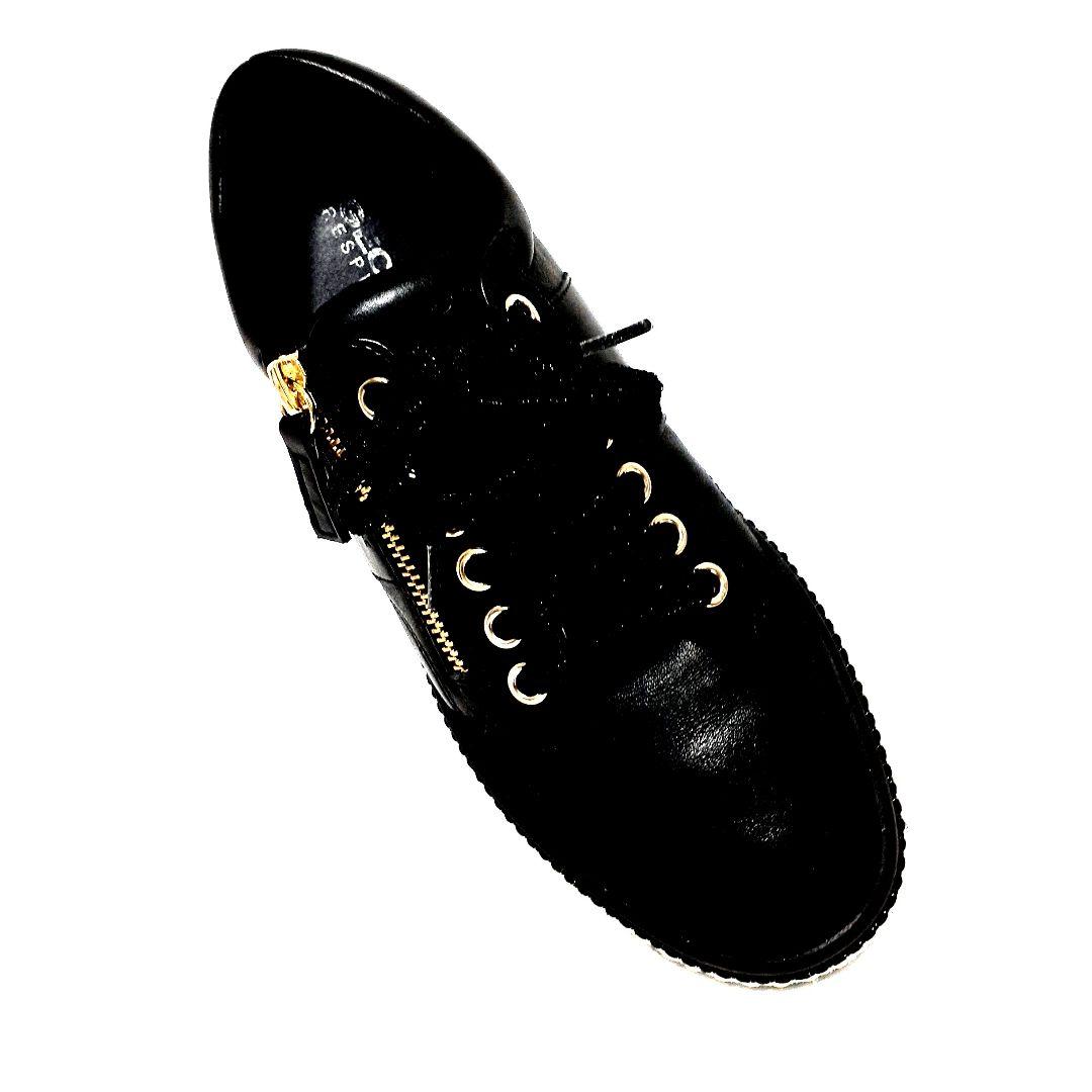 専用 限定⭐GEOX✫本革 スタッズ✫グリッター スニーカー 36 黑 入手困難