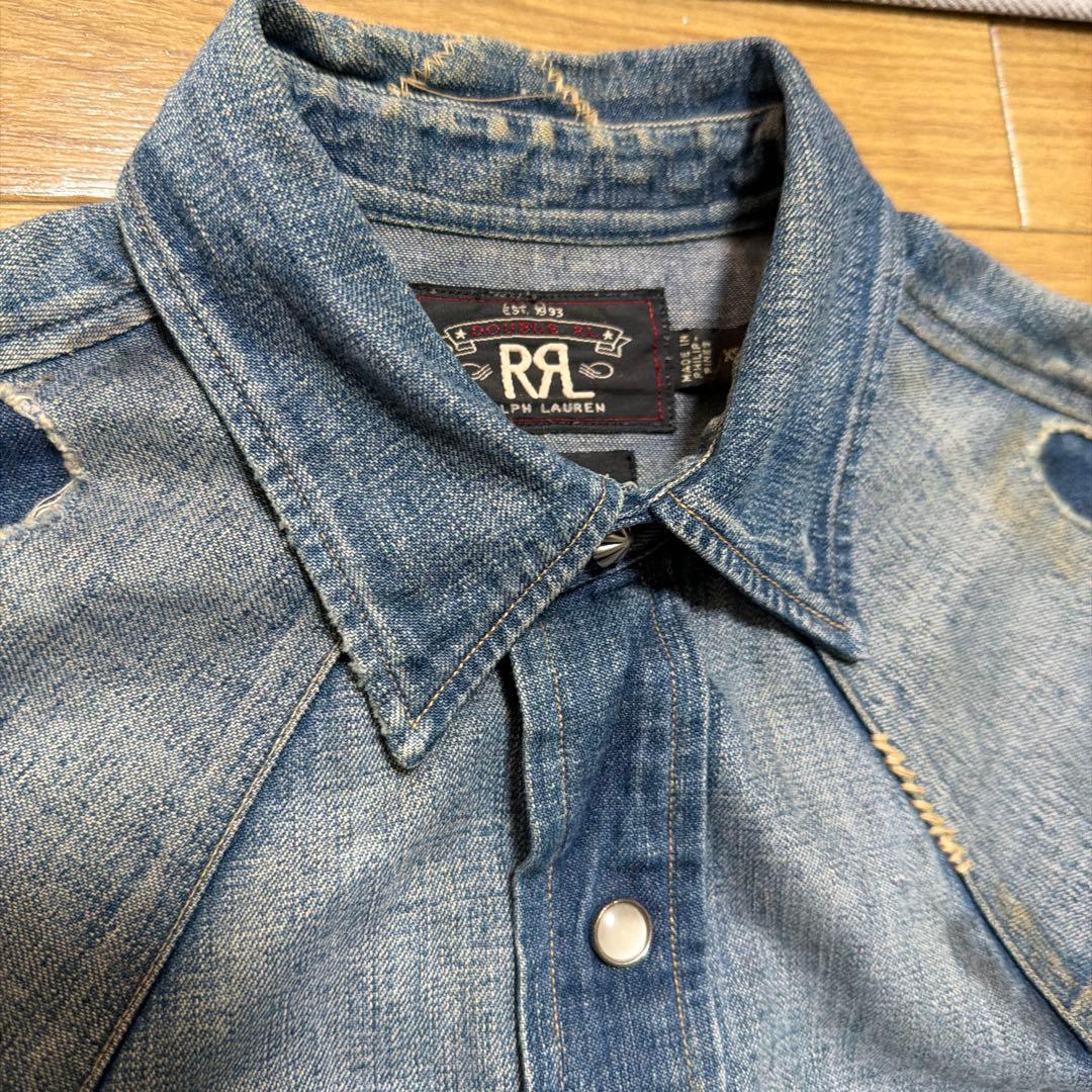 ダブルアールエル　デニムシャツ　XS