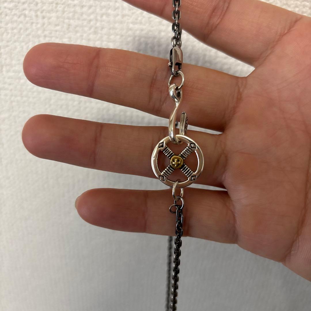 SAADシルバー ペンダント ブラックチェーン ネックレス