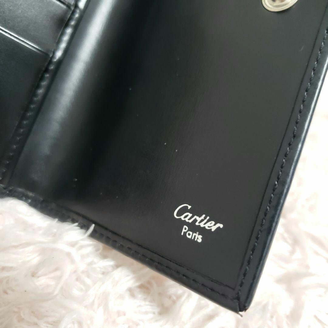 カルティエ Cartier パンテール 折り財布 3つ折り財布ブラック