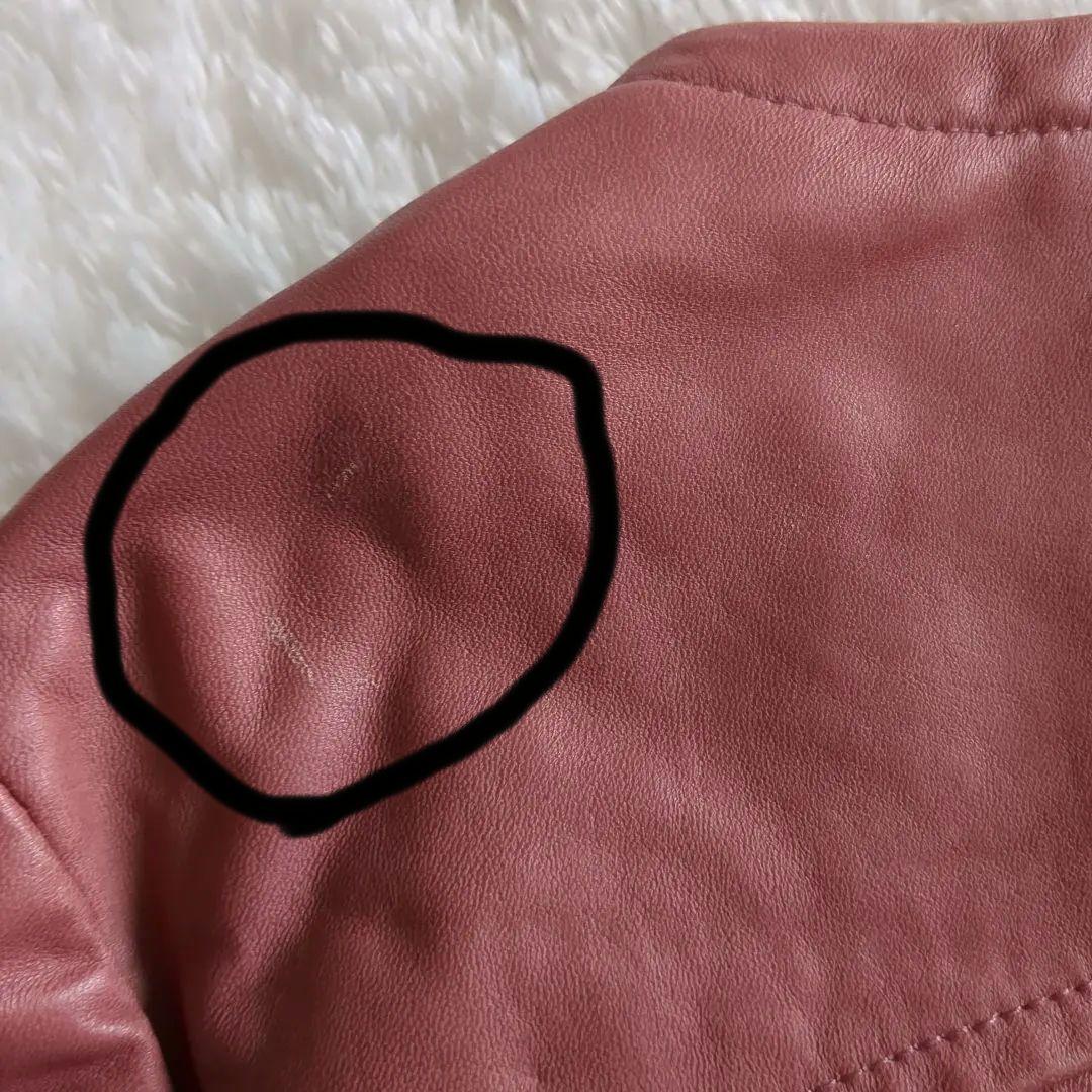 GRACE CONTINENTAL ラムレザー ファー ライダース 38 ピンク