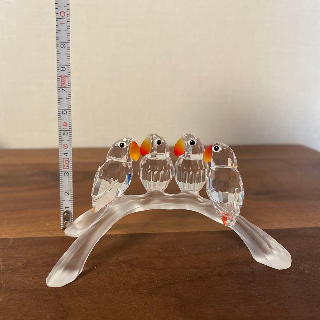 スワロフスキー置物　鳥　インコ