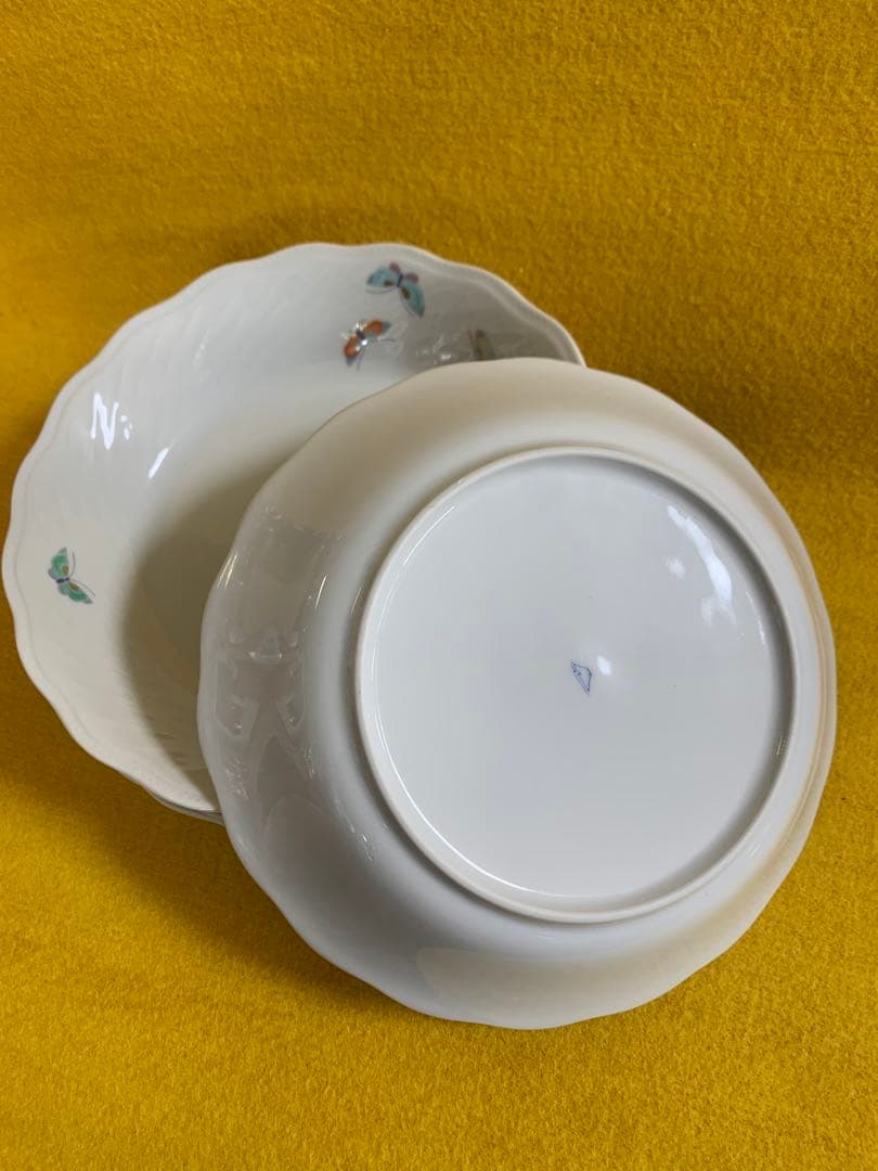 深川製磁 蝶紋様柄　深皿5枚