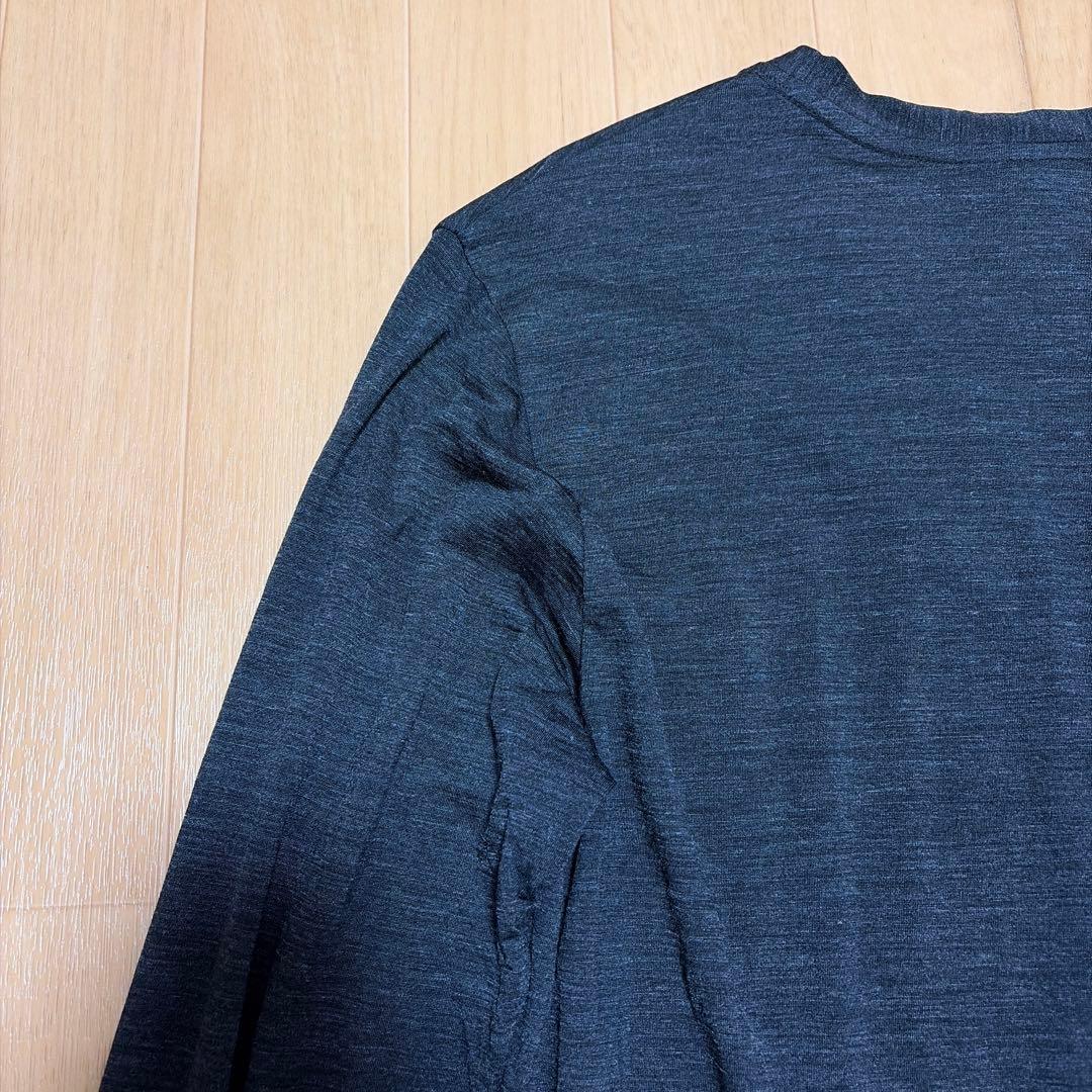 アイスブレーカー カーディガン メンズ XS ブラックヘザー