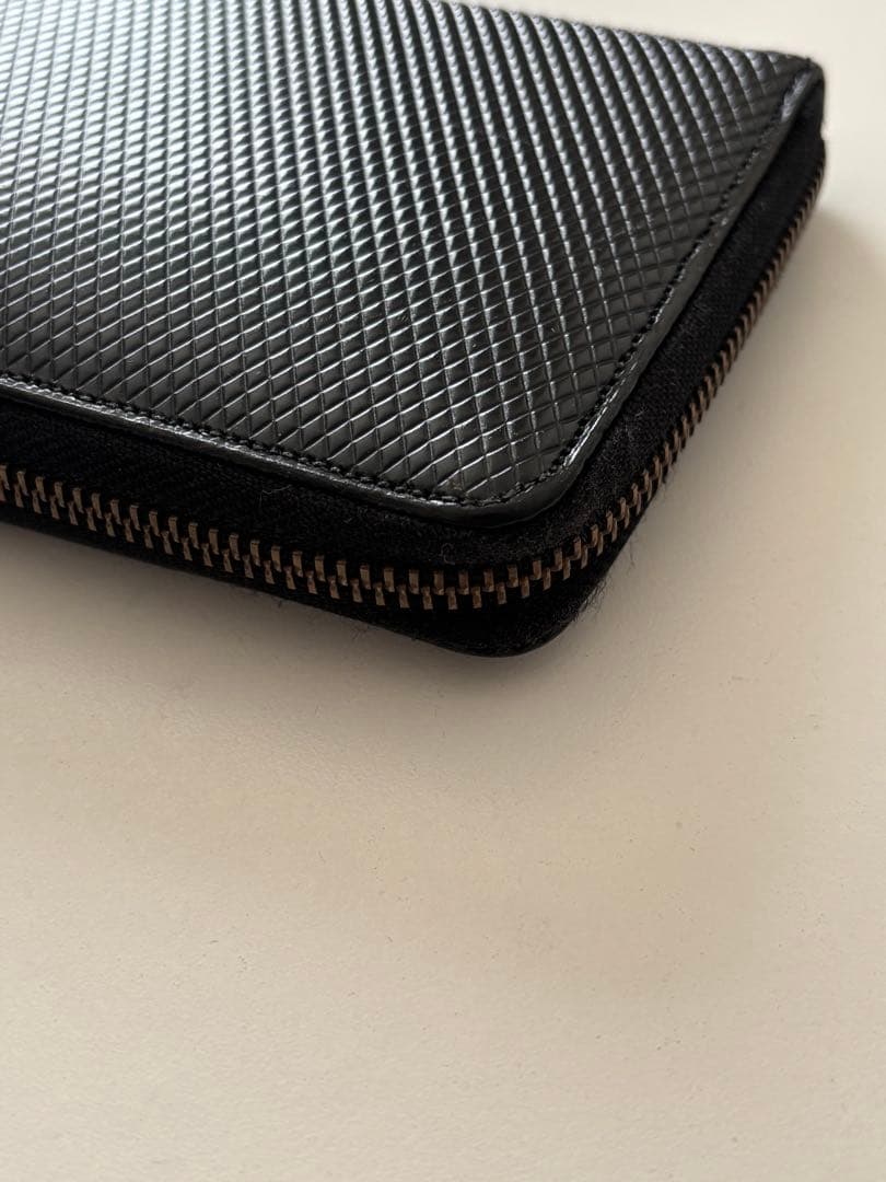 コムデギャルソン ラウンドファスナー レザー 長財布 黒