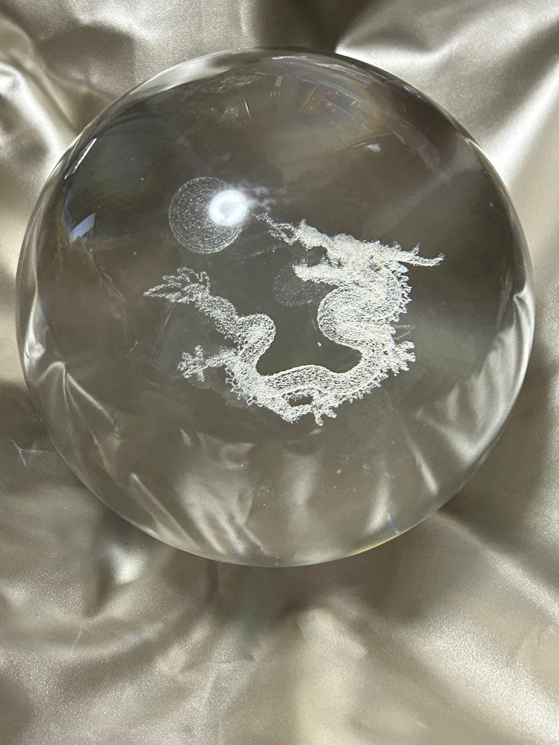 本水晶ドラゴン龍　径約11cm ヒーリングにも最適‼️3ヶ日SALE