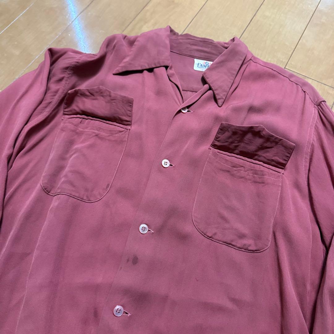 50's campus rayon shirt レーヨンシャツ