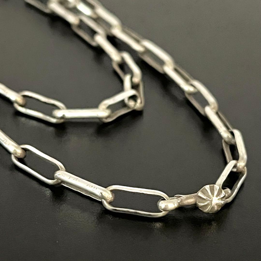 ハンドメイド ナバホチェーン 57cm インディアンジュエリー シルバーチェーン