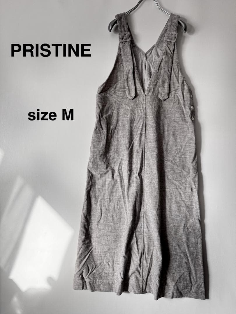 プリスティン サロペット ジャンパースカート 調整可能ストラップ コットン