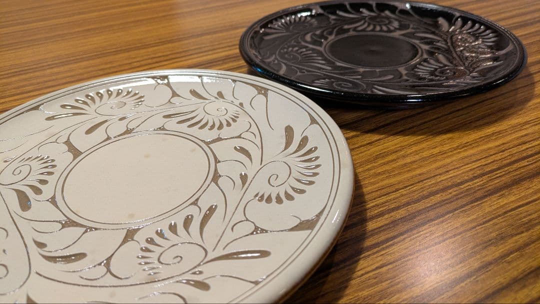 育陶園 やむちん 7寸プレート 2枚セット