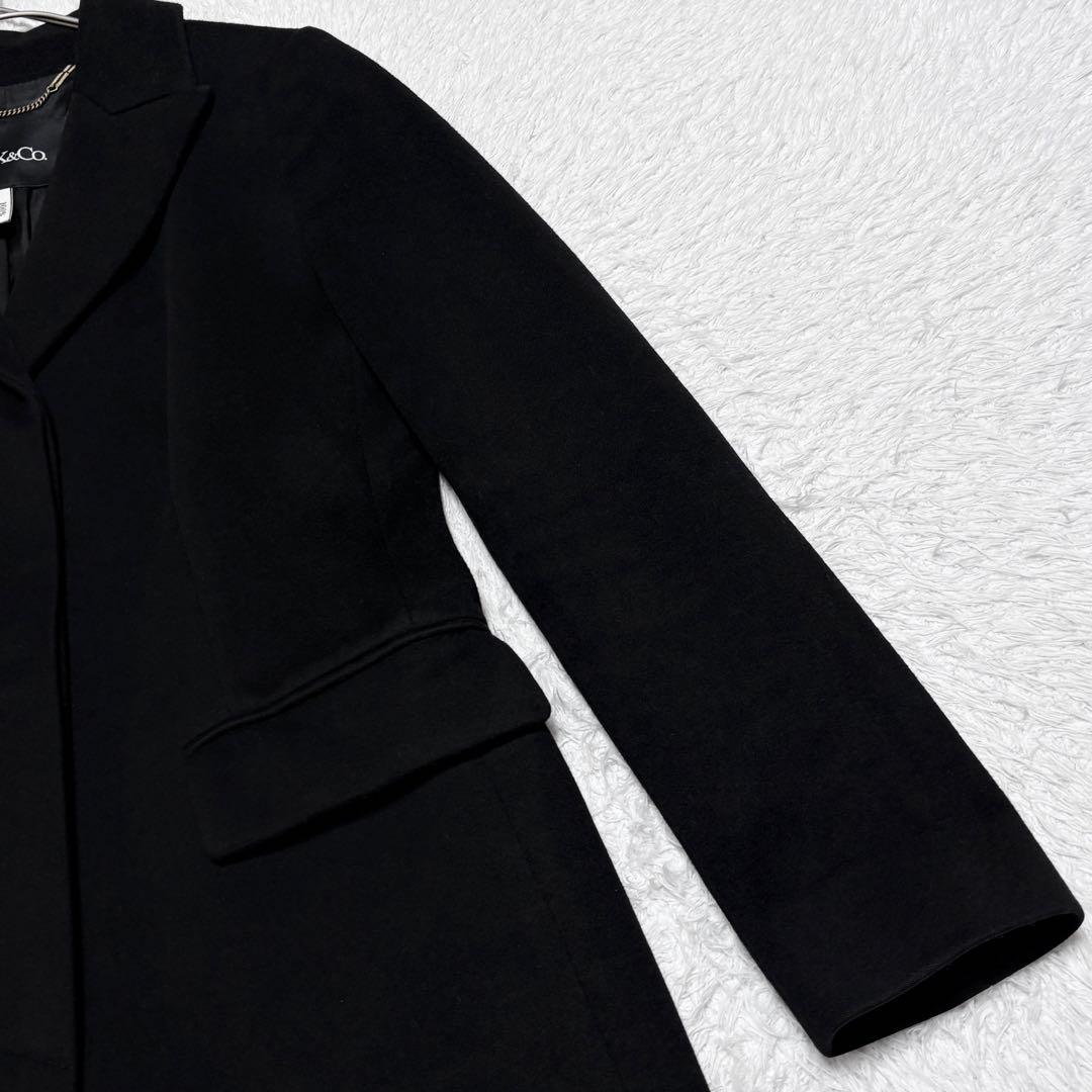 マックスマーラ Max&co カシミヤ ウール 比翼 コート 上品 冠婚葬祭