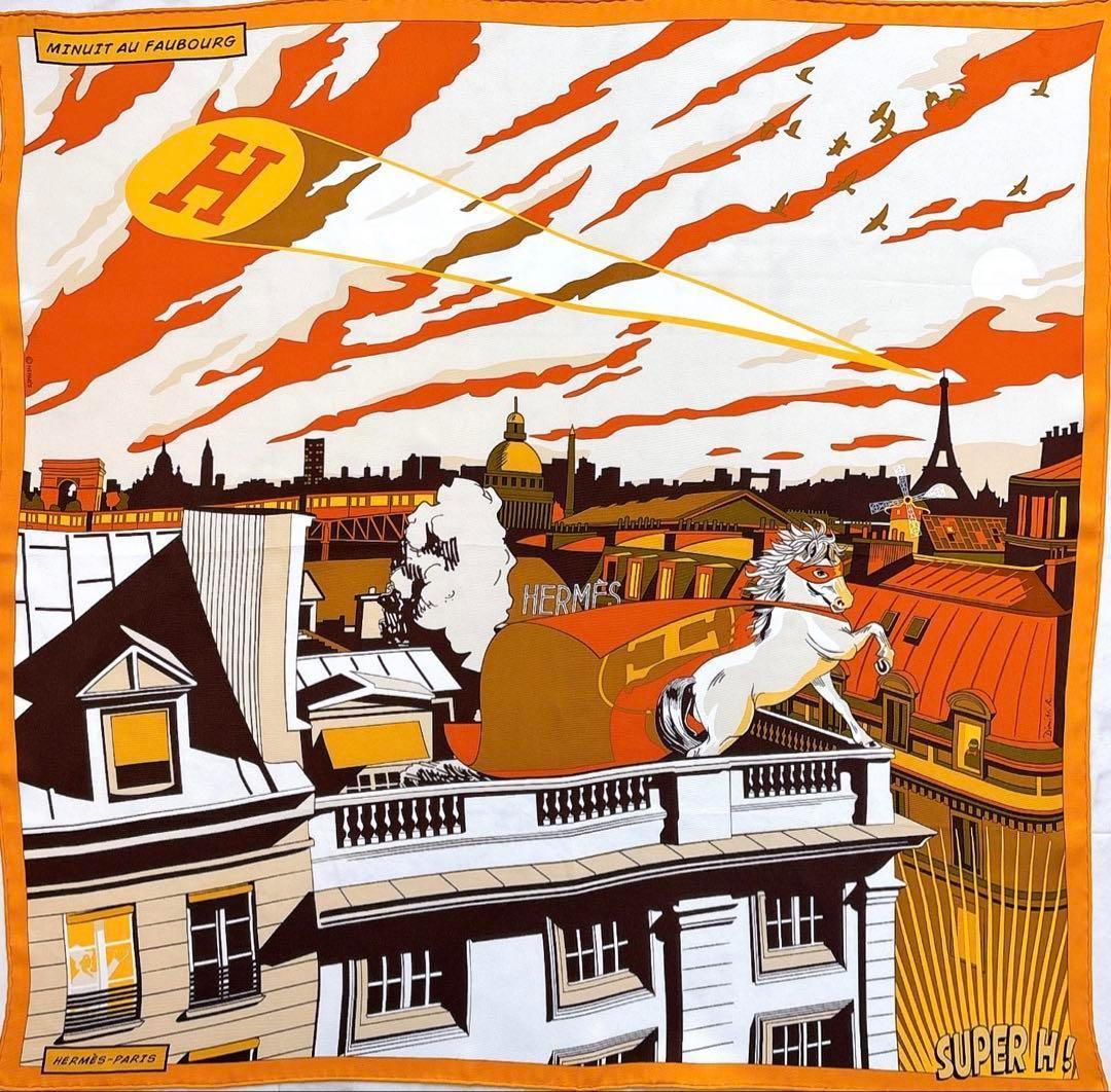 エルメス　カレ70　ミッドナイト フォーブル