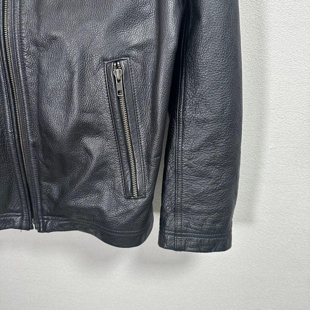 00s Eddie Bauer レザージャケット 黒 アメカジ　バイカー
