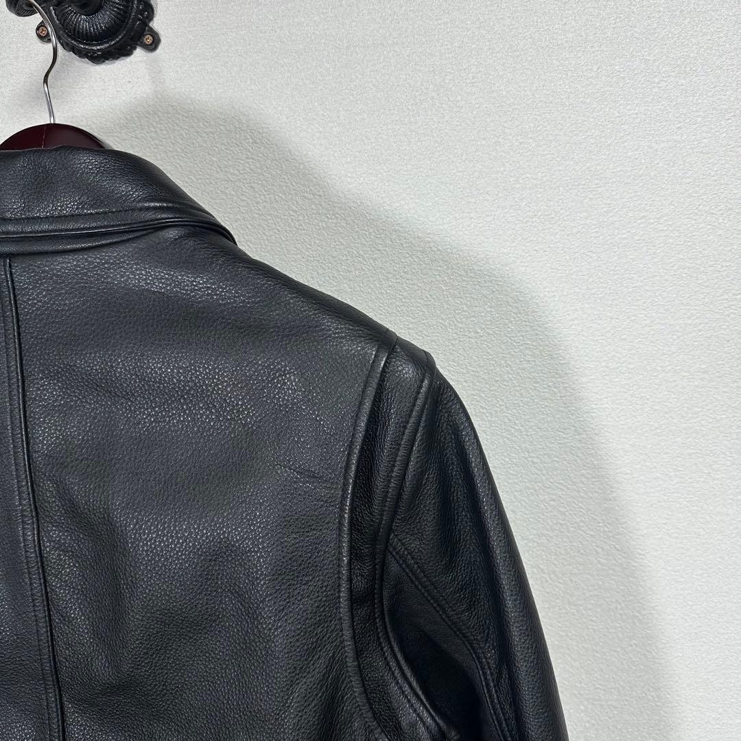 00s Eddie Bauer レザージャケット 黒 アメカジ　バイカー
