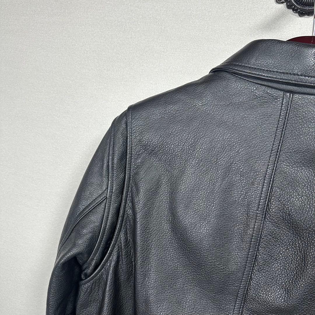 00s Eddie Bauer レザージャケット 黒 アメカジ　バイカー