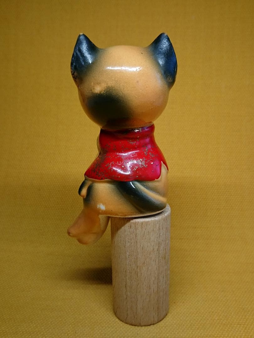 人形　ネコ　ブタ　陶器　オブジェ　置物　インテリア　工芸品　美術品　A1083