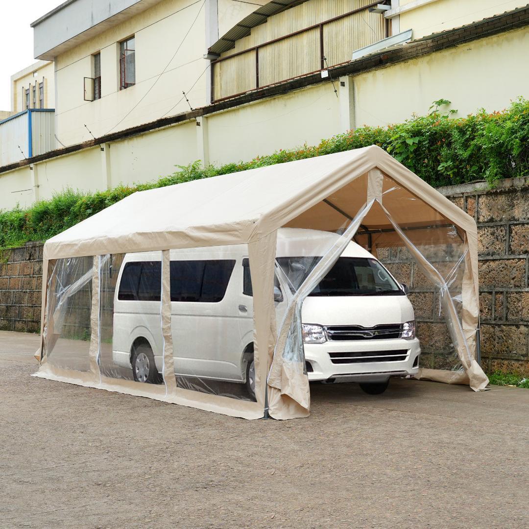 【UV·防水】テント 車庫テント ガレージテント 3×6m仮設倉庫 タープテント