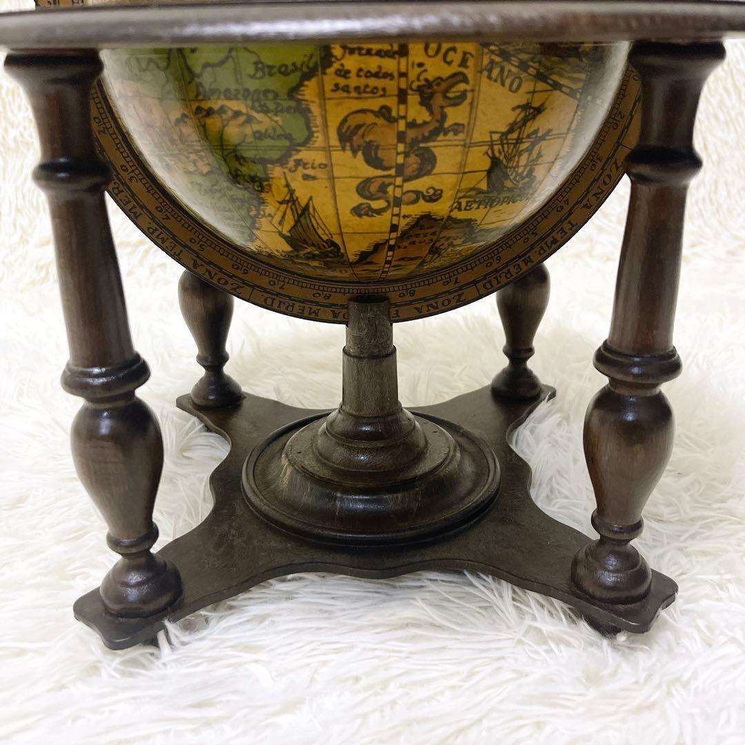 イタリアン 黄道十二宮 ヴィンテージ アンティーク 地球儀 木製 レア 希少