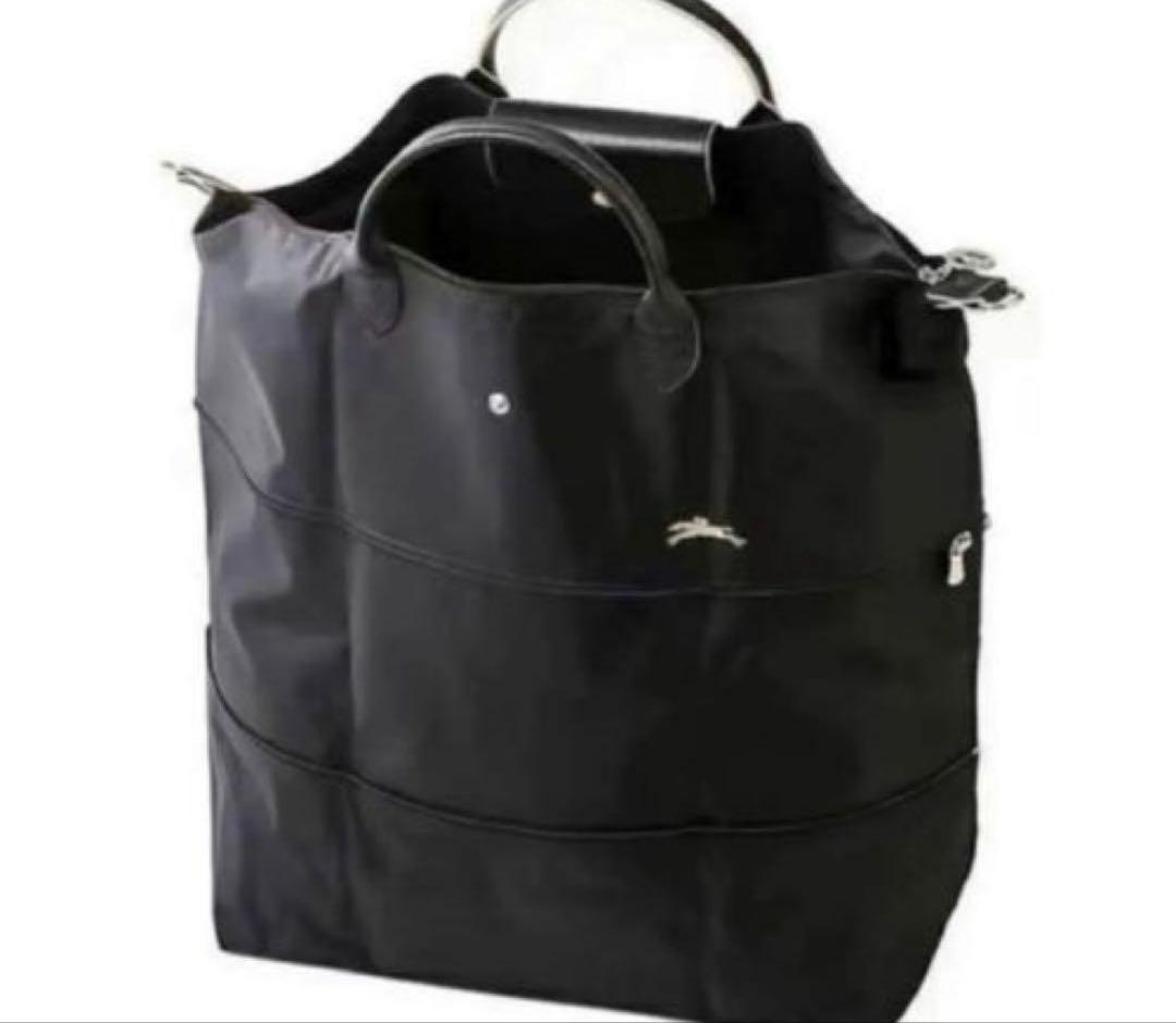 ロンシャン 大容量 (黒)ボストンバッグ新品