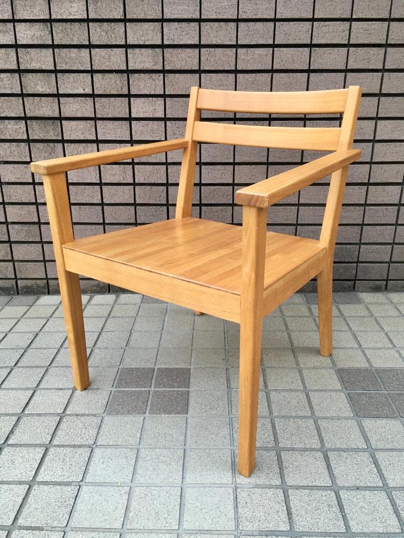 【直接引取可 希少廃盤】無印良品 MUJI タモ材 ラウンジチェア アームチェア