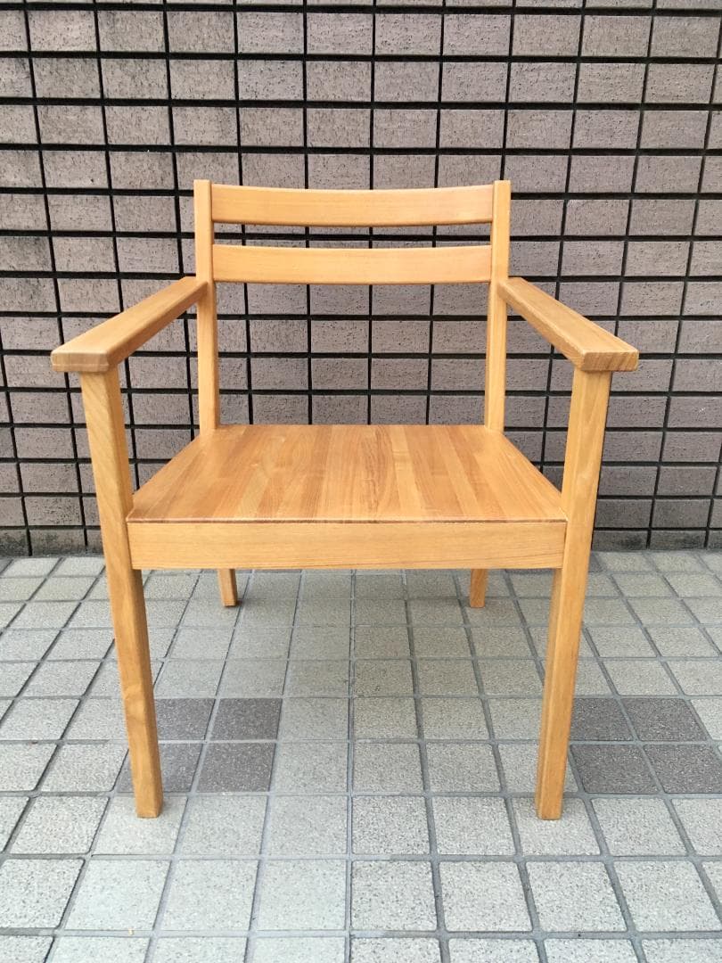 【直接引取可 希少廃盤】無印良品 MUJI タモ材 ラウンジチェア アームチェア