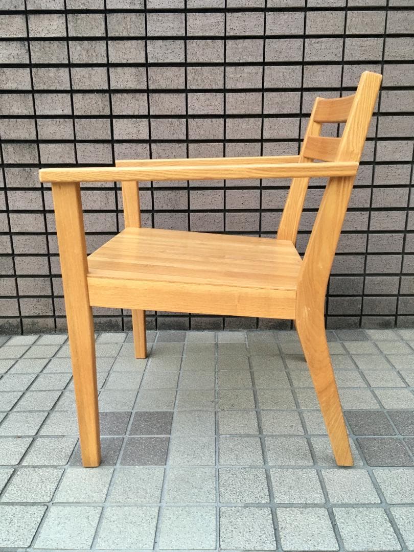 【直接引取可 希少廃盤】無印良品 MUJI タモ材 ラウンジチェア アームチェア