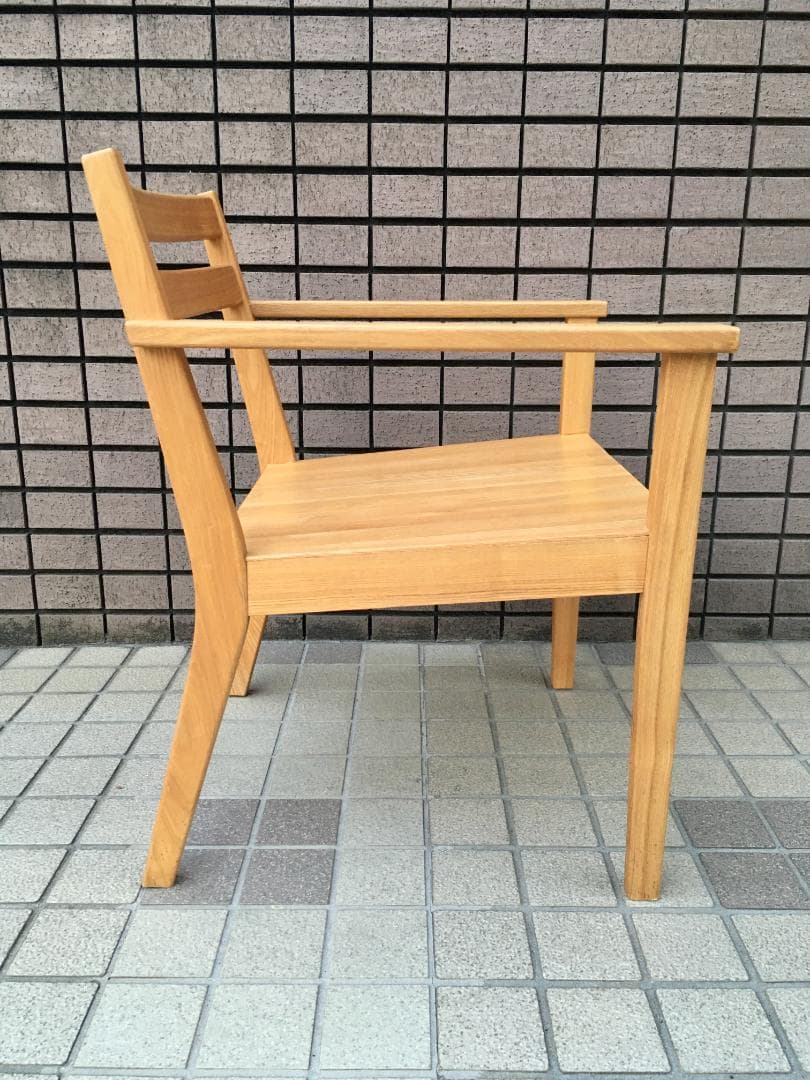 【直接引取可 希少廃盤】無印良品 MUJI タモ材 ラウンジチェア アームチェア