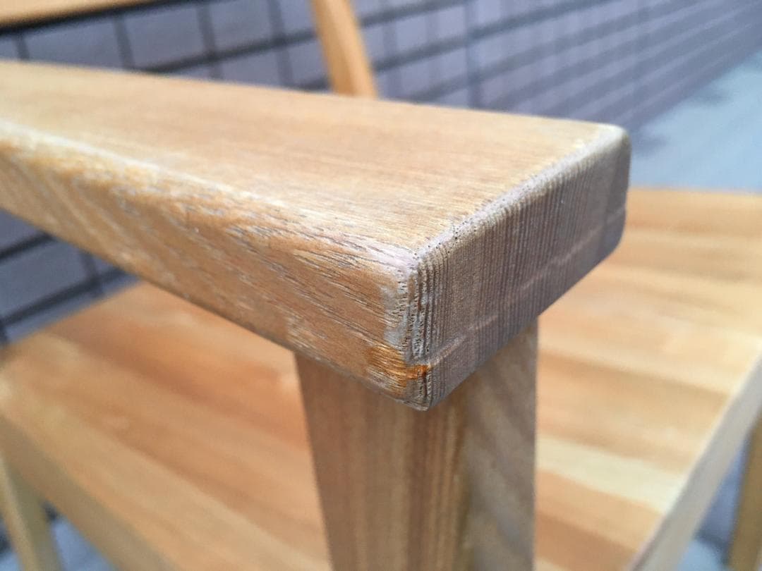 【直接引取可 希少廃盤】無印良品 MUJI タモ材 ラウンジチェア アームチェア