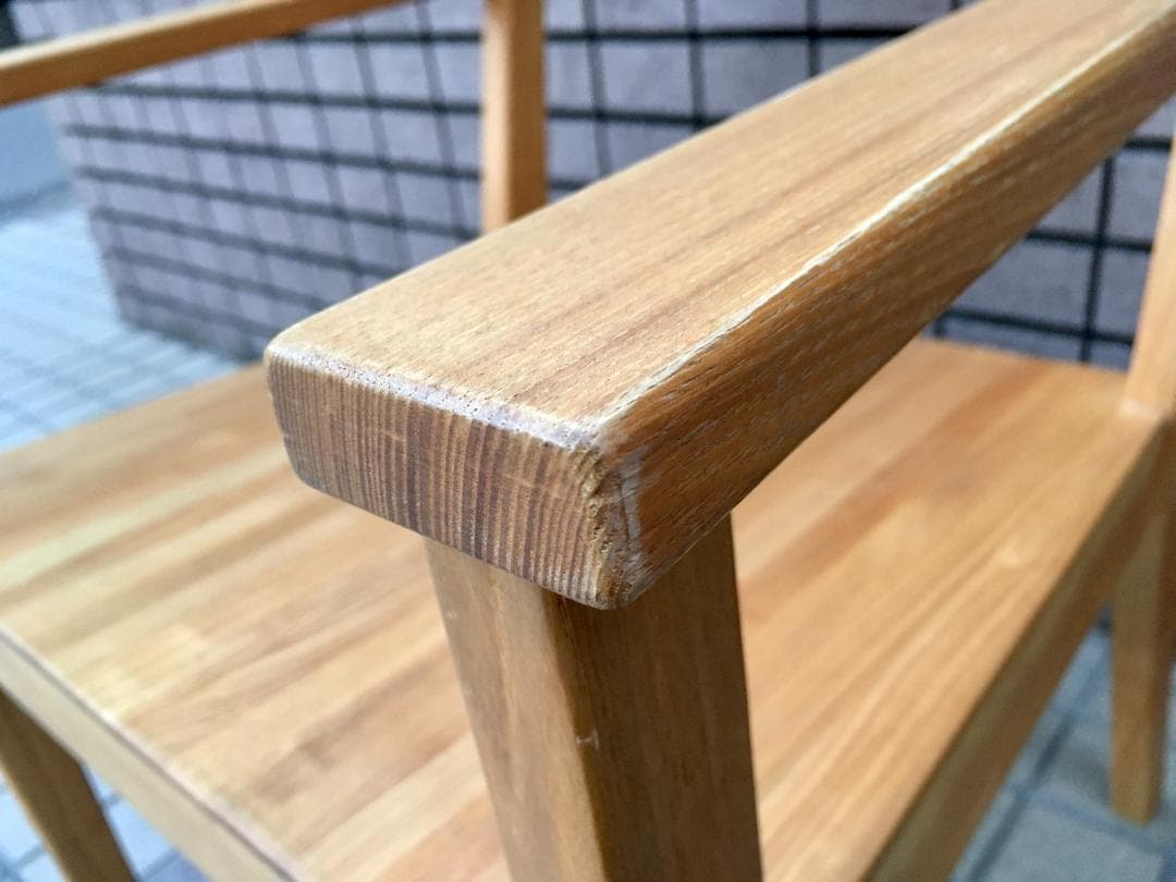 【直接引取可 希少廃盤】無印良品 MUJI タモ材 ラウンジチェア アームチェア