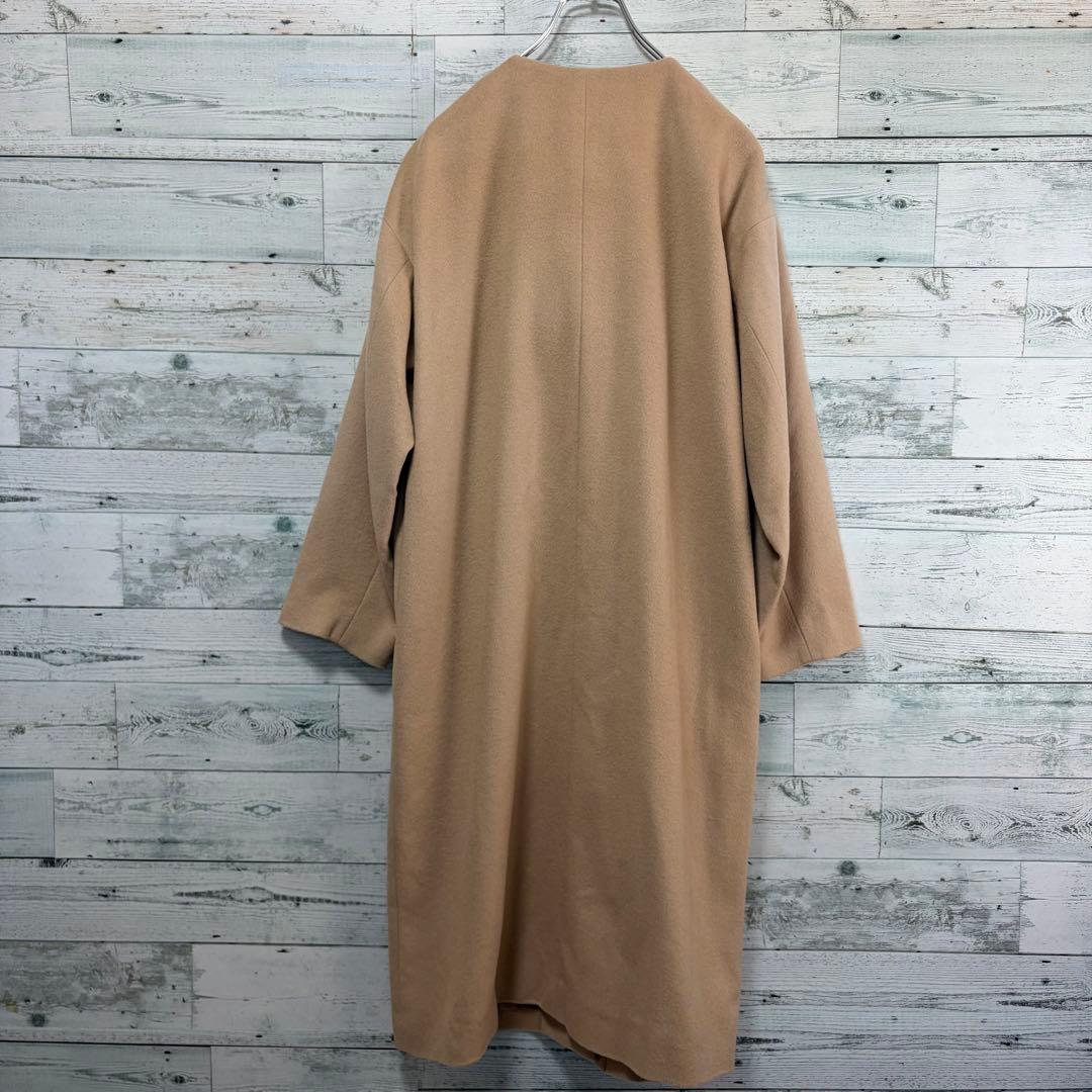 ☆未使用☆ナラカミーチェ　クルーネックコート　Ｉラインシルエット　ベージュ