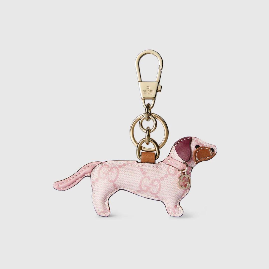 【W】GUCCI ドッグ シェイプ バッグ チャーム