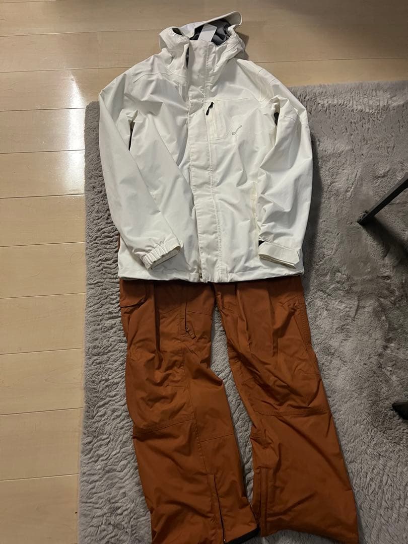 スノーボードウェア ホワイト・ブラウン