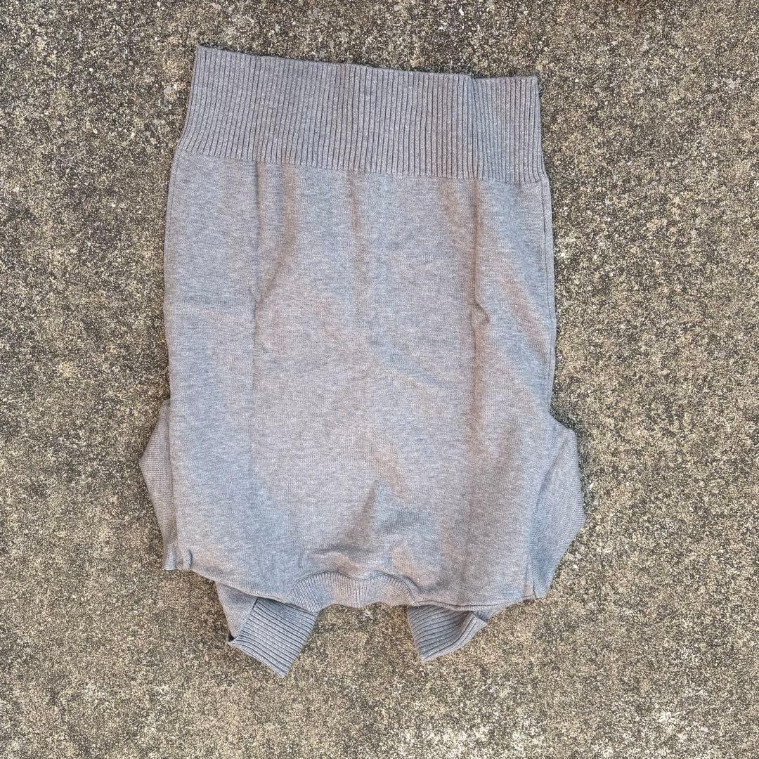 アミパリス　カーディガン　ニット　グレー×ブラック