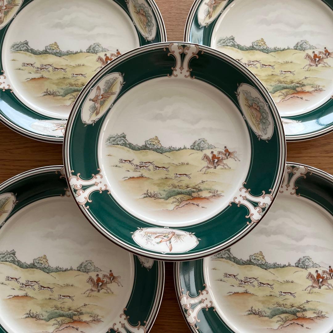 レア　ノリタケ　ケルトクラフト　狩猟　アイルランド製　5客