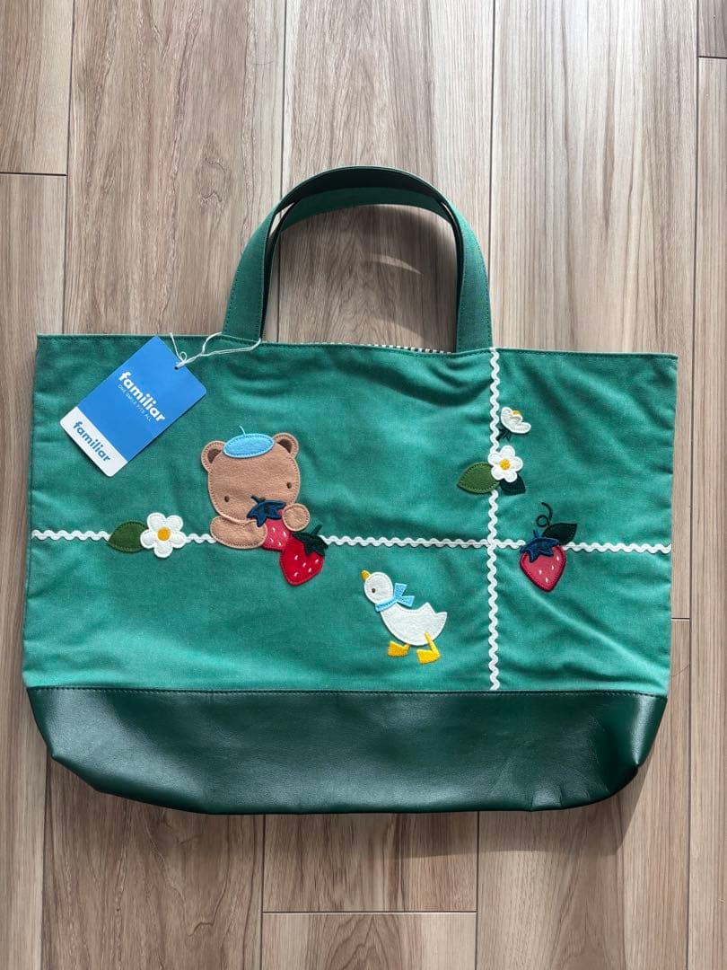 新品！familiar ファミリア　レッスンバッグ　デニムバッグ