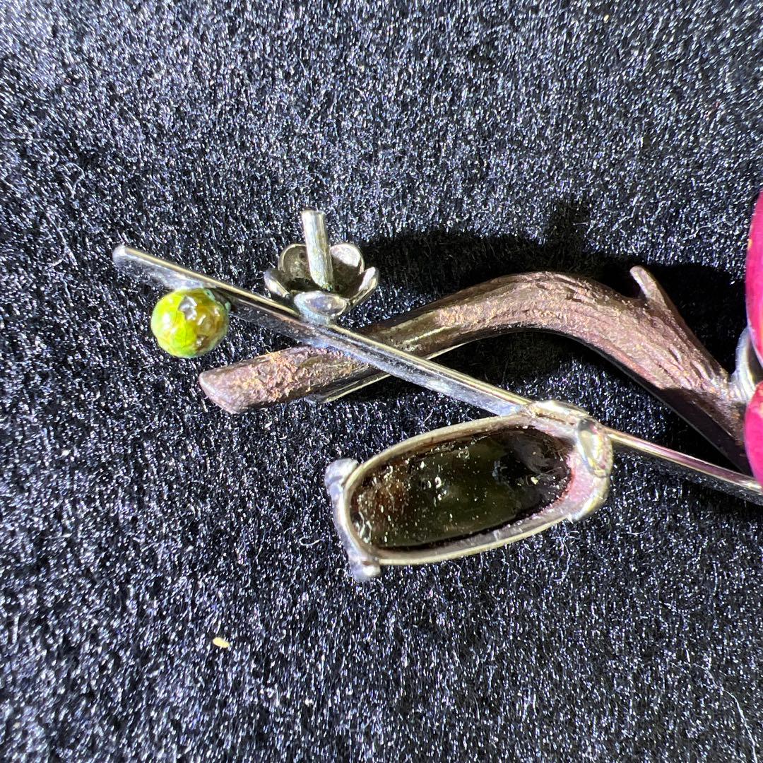 極上金工　銀細工ブローチ　28g 東Y8-0129☆2F