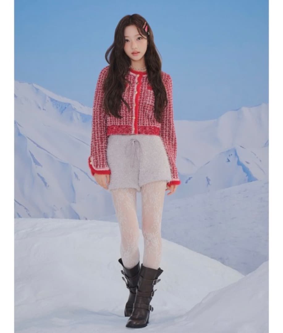 最終価格*【LILY BROWN×MARY QUANT】デイジー釦ツイードニット