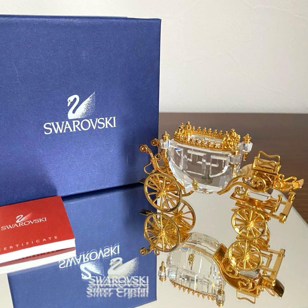 SWAROVSKI スワロフスキー クリスタル 馬車 置物