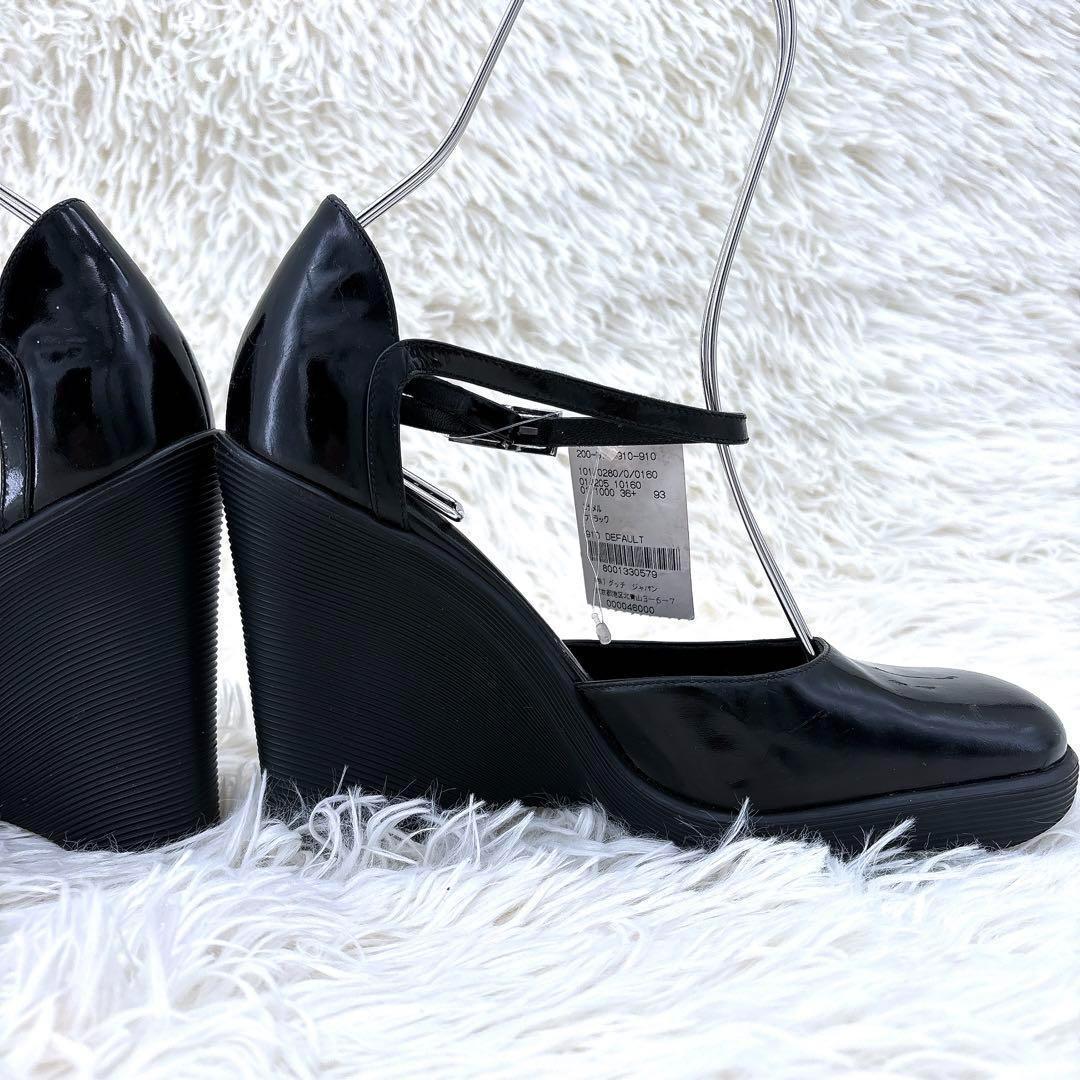 【美品】グッチ（36.5）エナメル/厚底パンプス/ヒール/スクエアトゥ/サンダル