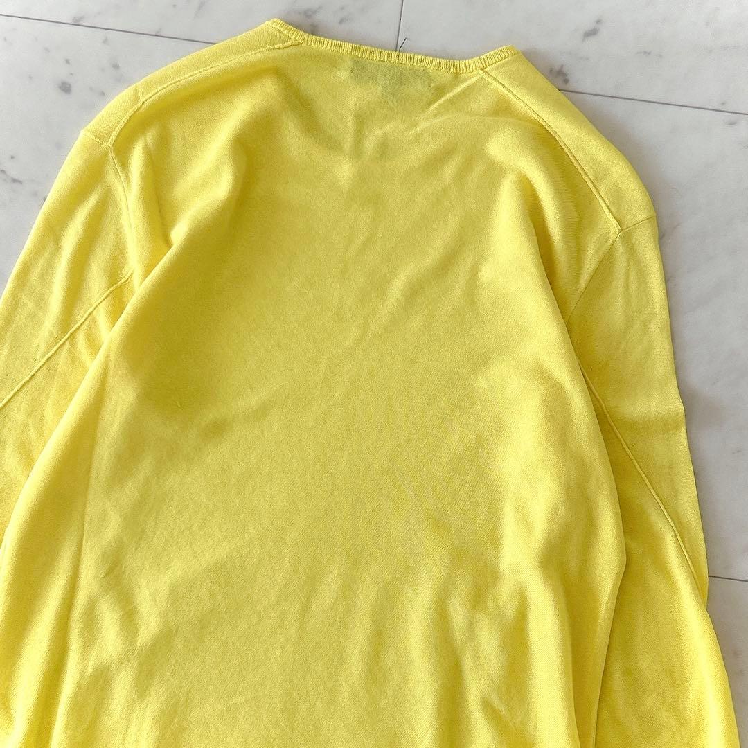 美品 ドゥロワー コットン ハイゲージ ニットプルオーバー イエロー サイズ2