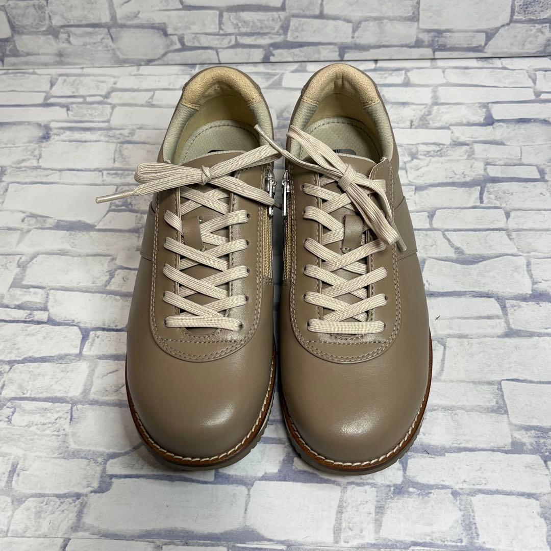 未使用級 アサヒ メディカルウォーク サイドジップ レザー ウォーキングシューズ