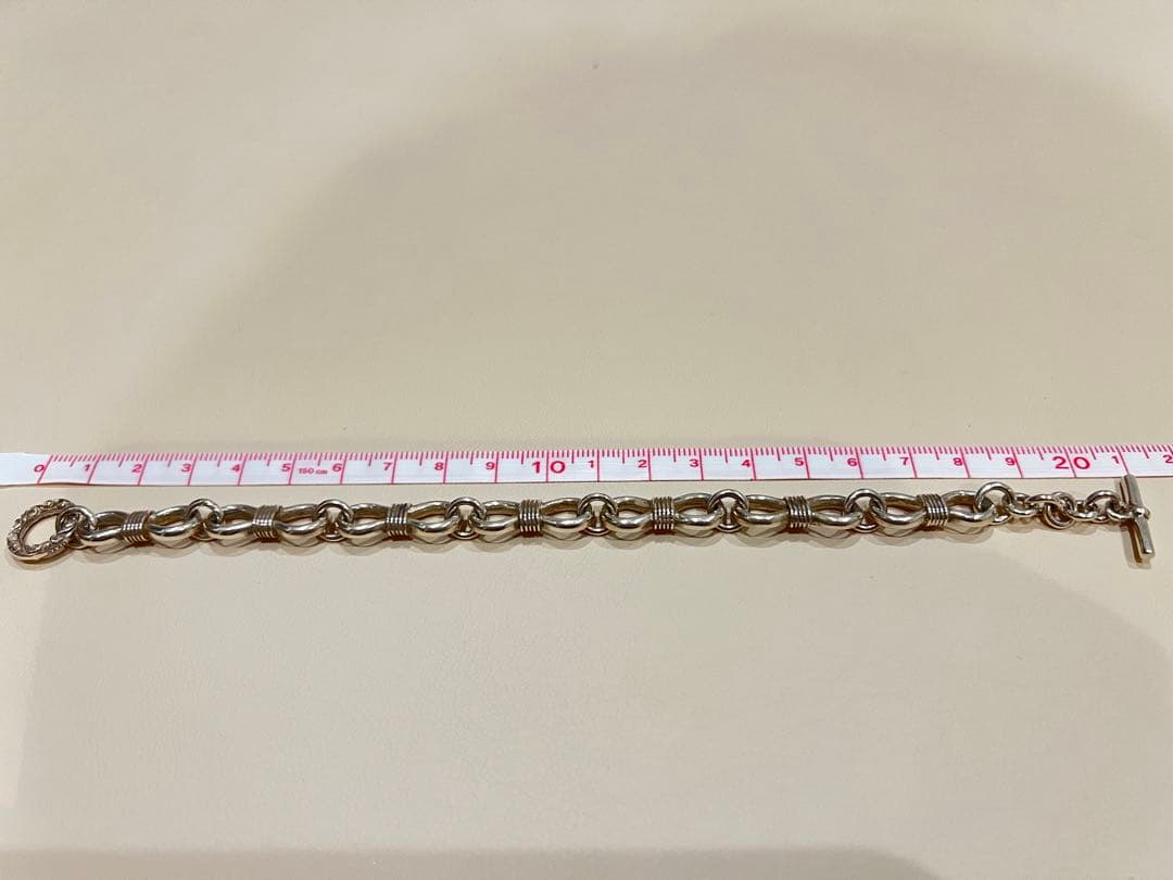 SAAD シルバー チェーンブレスレット 約20cm Tバー式