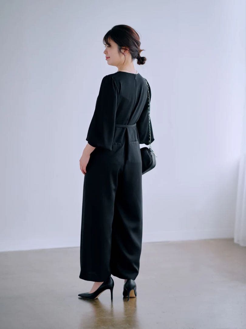 COHINA 【cahoさんコラボ】 ソフトドビーオールインワン　ブラック